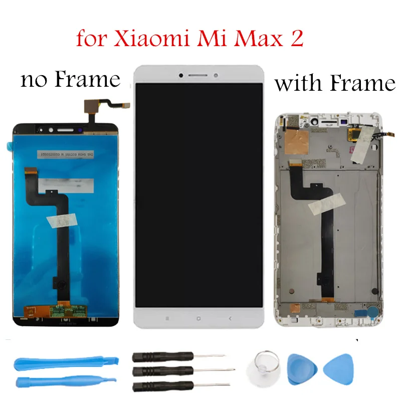 ЖК дисплей для Xiaomi Mi Max 2 сенсорный экран с рамкой в сборе запасные части|Экраны