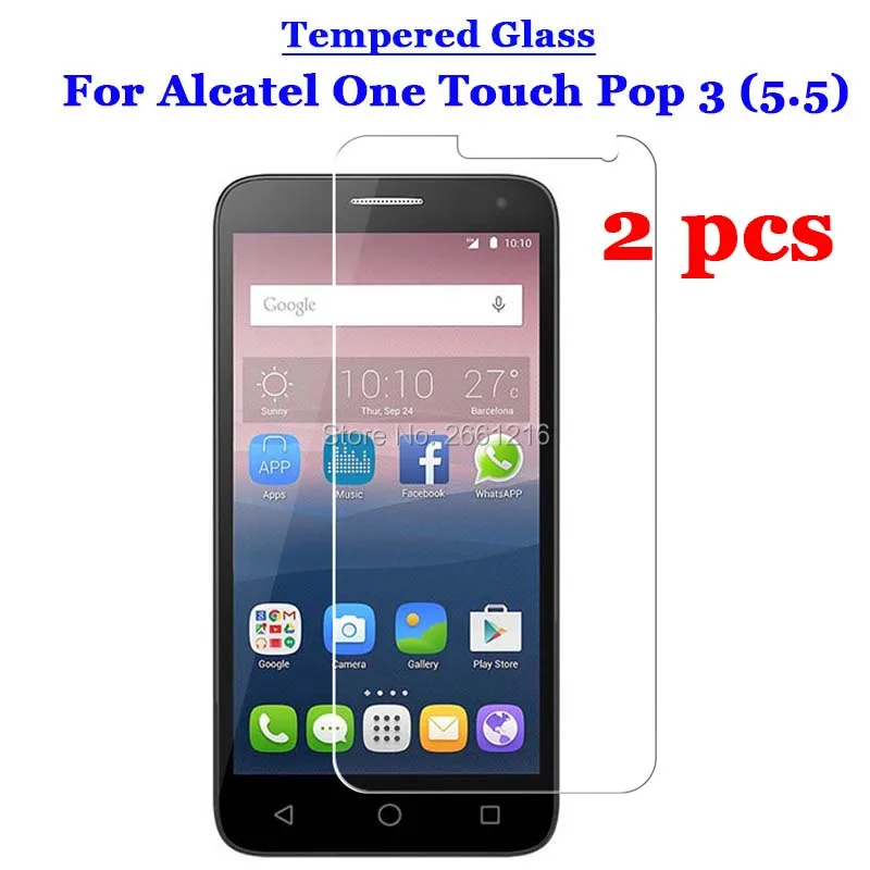 2 шт./лот для Alcatel Pop3 5 закаленное стекло 9H 2.5D Премиум Защитная пленка One Touch Pop 3 (5 5)