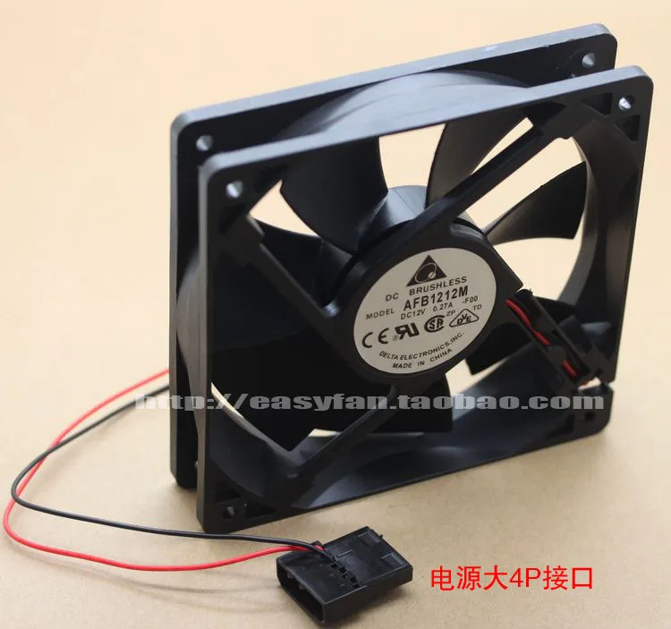 Новый Дельта AFB1212M 12 см 12025 12V 0.27A большой объем воздуха блок питания ATX вентилятор