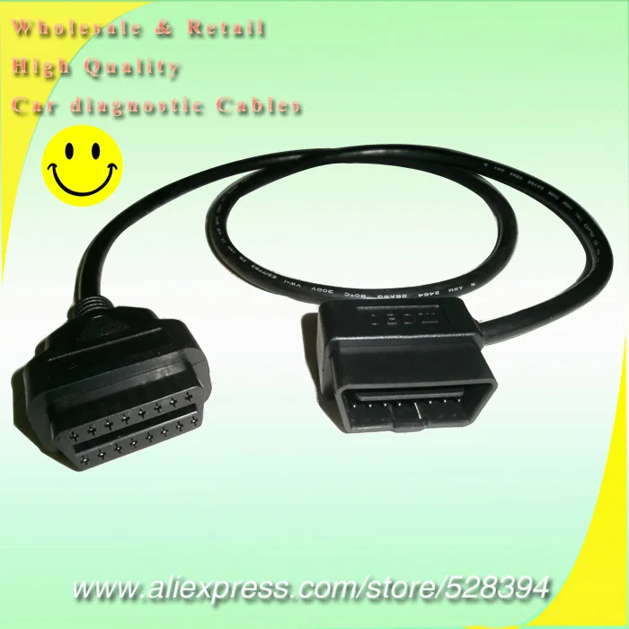 L Угловой кабель Obd 2 16 игольчатый штифт Elm327 инструменты OBDII OBD2 удлинитель HK Post Global