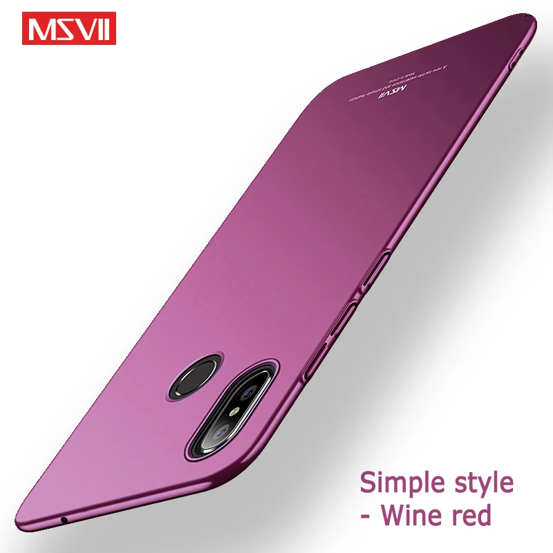 Simple Wine red Чехол Msvii для Xiaomi mi x 3 2s 2 S Чехол тонкие матовые Чехлы Xio mi x 3 mi x3 чехол PC Cover для Xiaomi mi Mix 2 S 2 S mi x2 S Чехол - Цвет: Simple Wine red