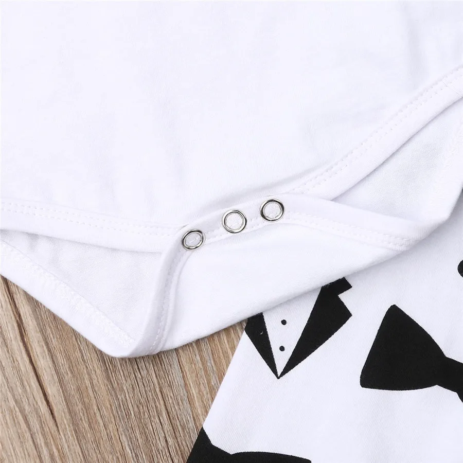 

4pcs Newborn Infant Baby Boys Outfits Clothes Romper Bodysuit Pants Leggings Set