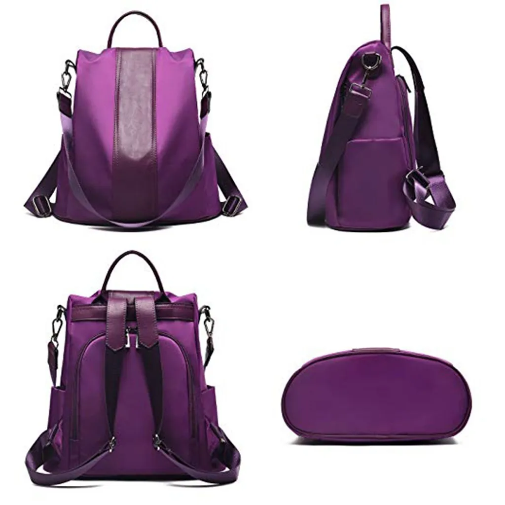 Повседневный Оксфордский рюкзак женские черные водонепроницаемые нейлоновые