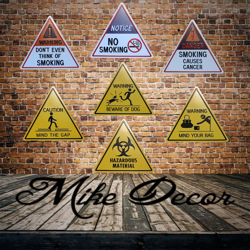 [Mike Decoration] курение вызывает рак Общественная опасность висячая картина подарок