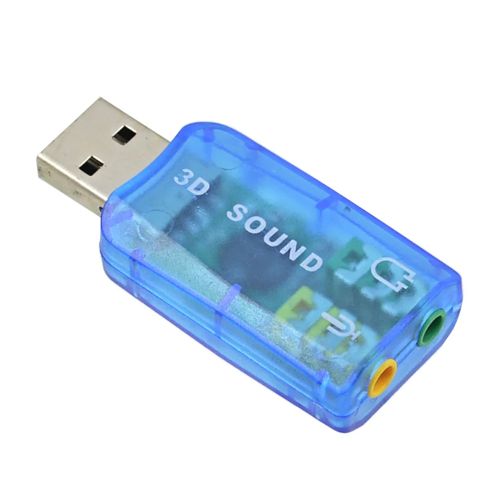 Внешняя звуковая карта TISHRIC с USB на 3D Аудио адаптер 5 1 канальный звук