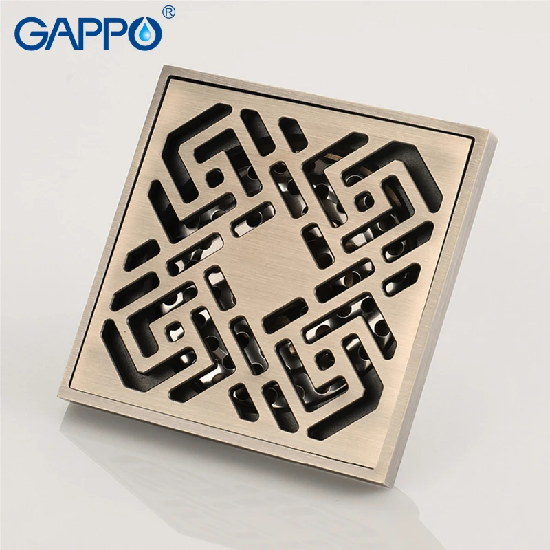 GAPPO Drains квадратный резной сливной фильтр для ванной комнаты напольная крышка