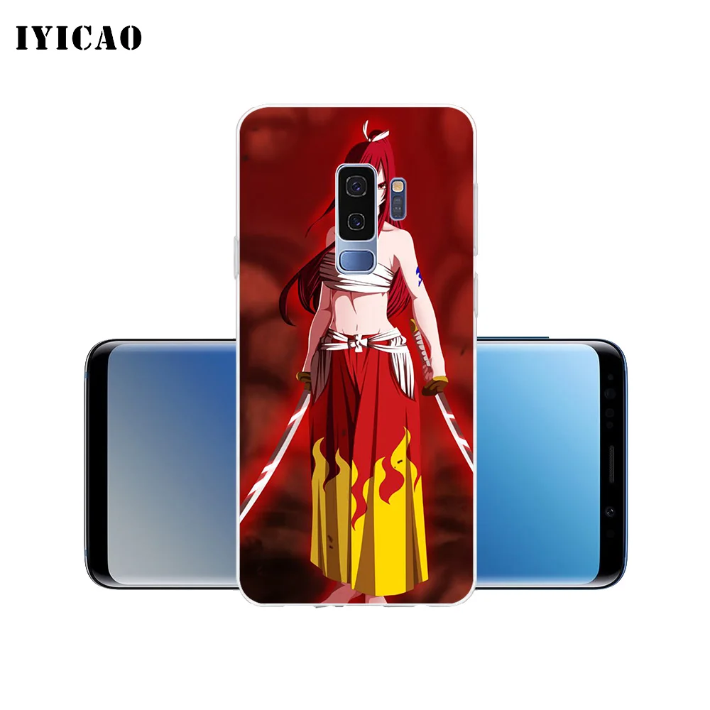 IYICAO Erza Scarlet Fairy Tail Мягкий силиконовый чехол для телефона Samsung Galaxy S10e S10 S9 S8 Plus S7 Edge TPU