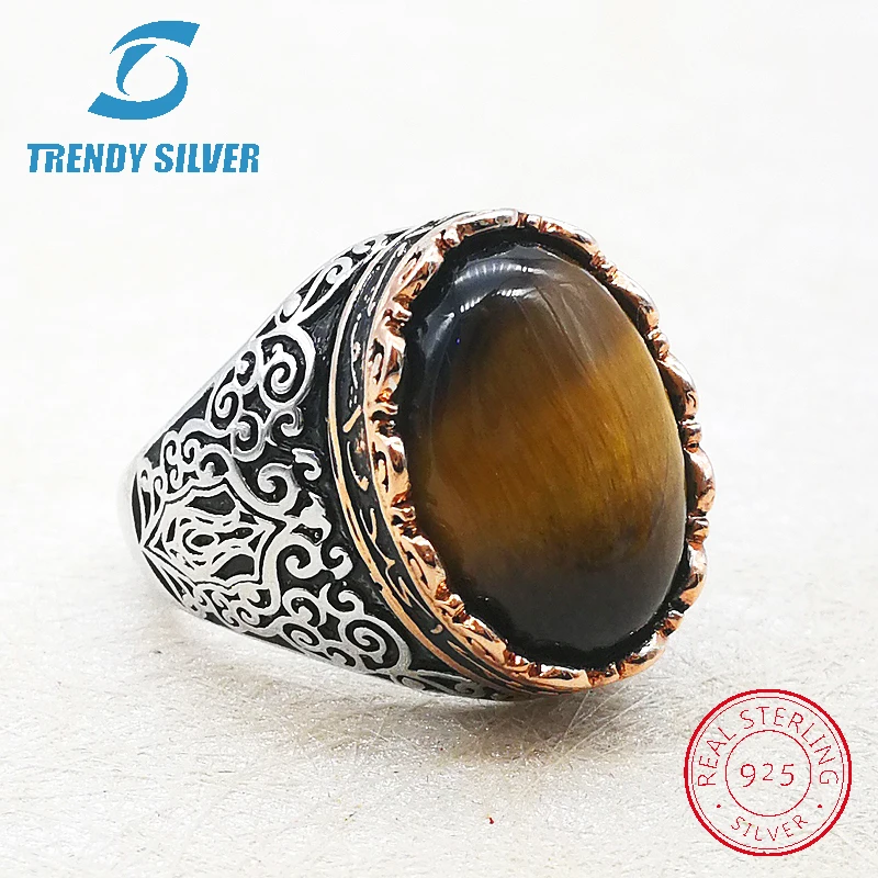 Мужские кольца из серебра 925 пробы модные аксессуары для мужчин натурального