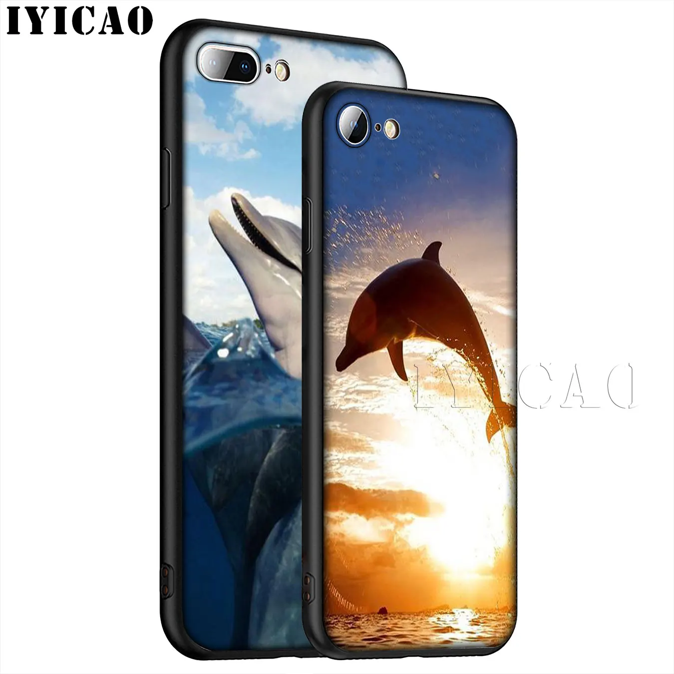 IYICAO Ocean Animal Dolphin Coque популярный Мягкий силиконовый чехол для телефона iPhone XR X XS 11 Pro