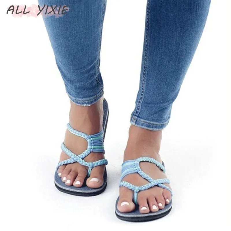 ALL YIXIE New Fashion Summer Flip Flops Women Slippers Leisure Female Ladies Beach Outdoor Casual Leather Flats | Обувь