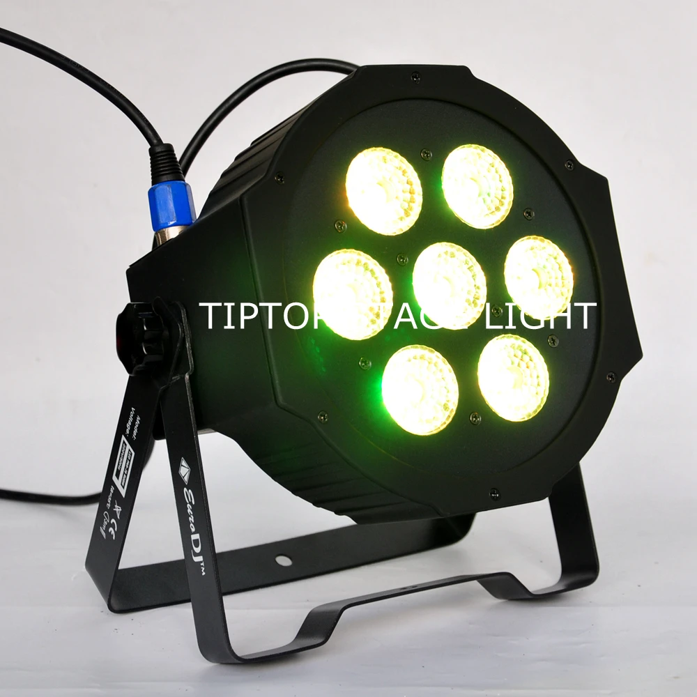 TIPTOP 7x12 Вт RGBW тонкий Led Par свет супер большой объектив высокой яркости питания в