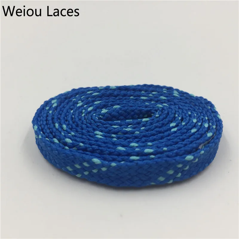 103 Blue turquoise Weiou 1 пара ширина 1 см для детей и взрослых синие бирюзовые спортивные кроссовки плоские шнурки на заказ - Цвет: 103 Blue turquoise