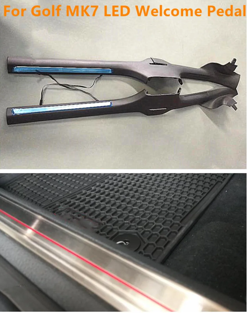 1 пара для Volkswagen VW Golf 7 G T I Welcome pedal Threshold светодиодный светильник красного цвета с