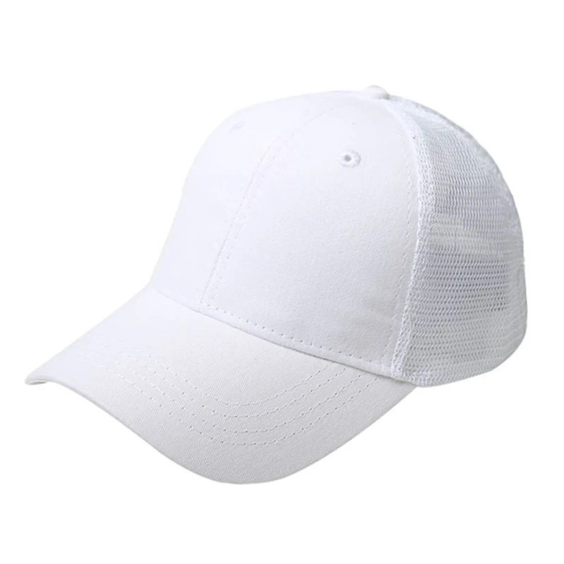 Конский хвост бейсболки женские грязный булочка Snapback Лето сетчатые шляпы повседневное спорта тенниса кепки s Прямая шляпа кепки - Цвет: WT