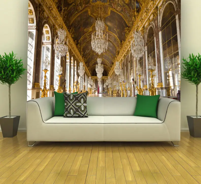 

[Self-Adhesive] 3D Palace Corridor Chandelier 205 Wall Paper mural Wall Print Decal Wall Murals