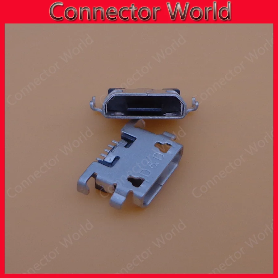 100 шт. мини микро USB разъем для зарядки питания запасные части ZTE V815W Для lenovo A798T A590