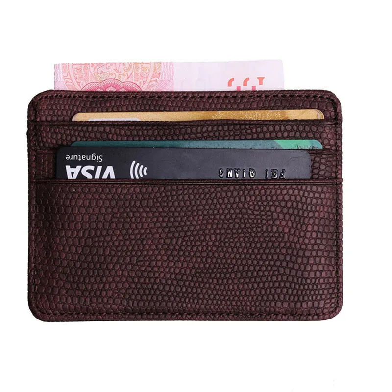Coffee KUDIAN BEAR кожаный тонкий мужской кредитный держатель для карт брендовый дизайнерский органайзер для карт мужские кошельки tarjetero hombre BIH103 PM49 - Цвет: Coffee