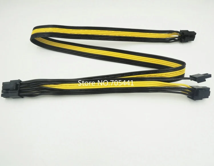Бесплатная доставка PCI-E 6pin male to 2 * 8(2 + 6)pin 18AWG Extension Splitter Hub Power Cable | Компьютеры и офис