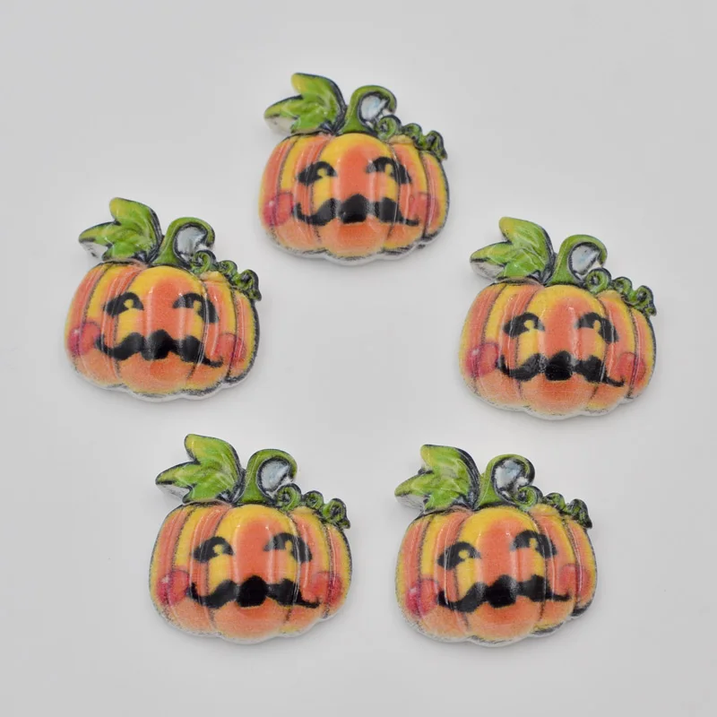 

20pcs 20mm Resin Hand Painting Christmas Pumpkin Flatback Stone Child Scrapbook Craft F172*2