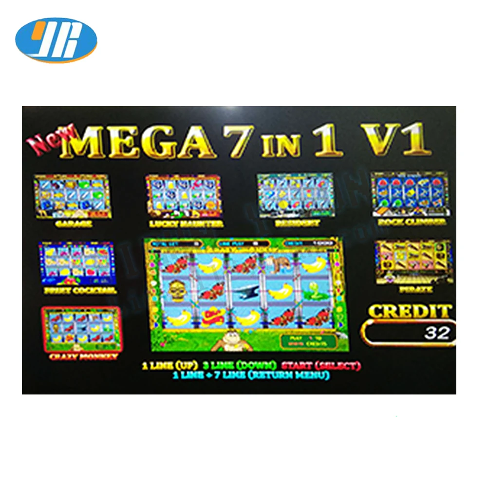 Мега 7 в 1 V1 V2 V3 V4 V5 V6 V7 V8 Версия игры доска игровые автоматы игра печатная плата с 36 +