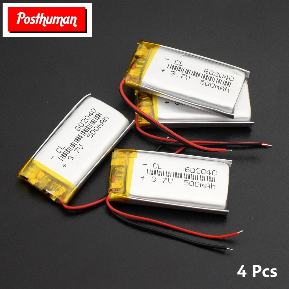 Postuman 602040 литий-ионный аккумулятор 3,7 в 500 мАч для gps MP3 MID psp Bluetooth динамик Li-Po аккумуляторная батарея 602040 40x20x6 мм