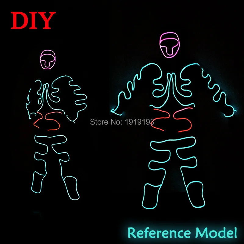 EL веревка трубка Diy флуоресцентный костюм свадебные светящиеся лампы для