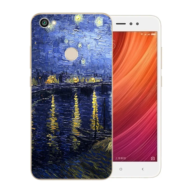 Чехлы для Xiaomi Redmi Note 5A Prime силиконовые чехлы с рисунком Ван Гога 5 дюйма телефонов