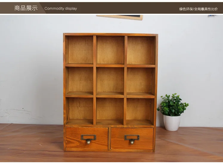 Деревянные ящики Zakka 1 шт. деревянные подвесной шкаф ретро деревянный дисплей для