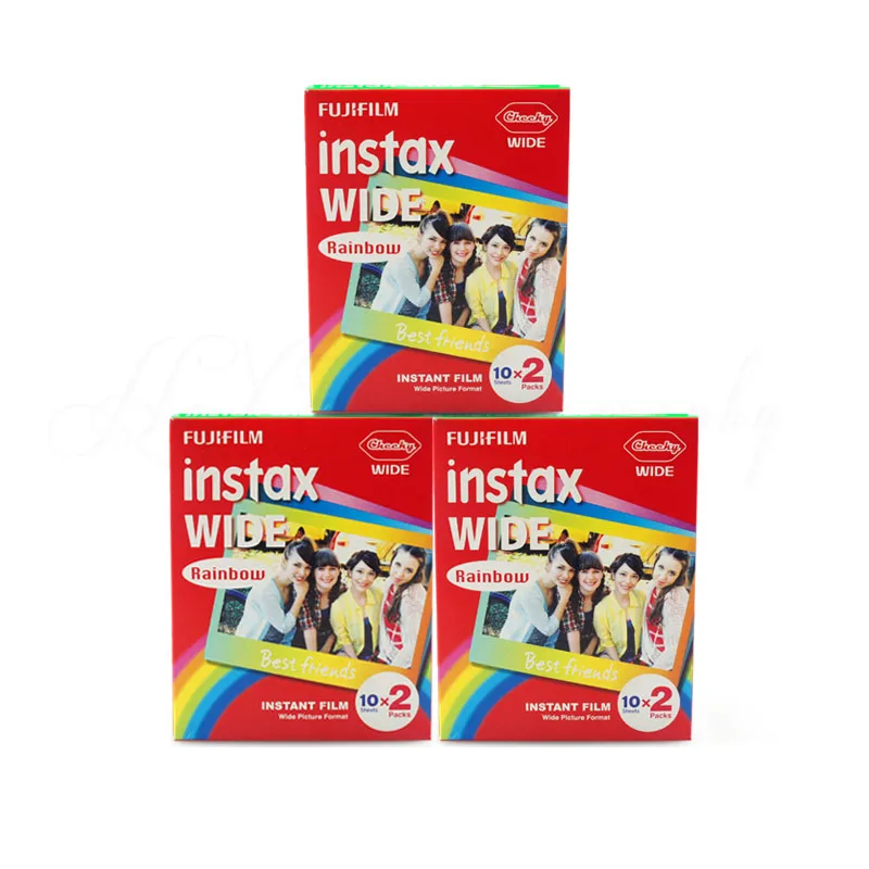 Оригинальная пленка Fujifilm Instax Rainbow 60 листов фотобумага для камеры Fuji Instant Polaroid 300 /