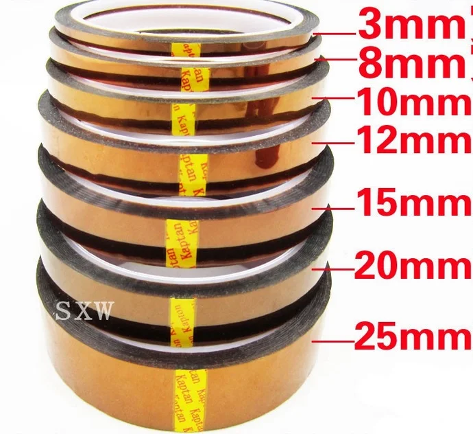 

15mm x 33 m Resistente Ao Calor de Alta Temperatura Poliimida Fita Adesiva