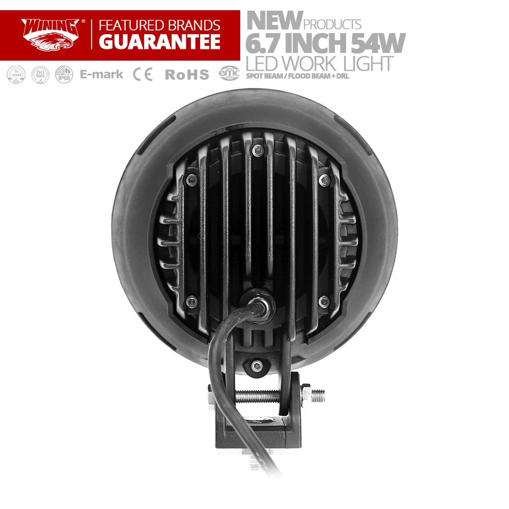 Бесплатная доставка X2pcs 9151069 Кэннон черный 6 7 дюйма 54W узкий светодиодный рабочий