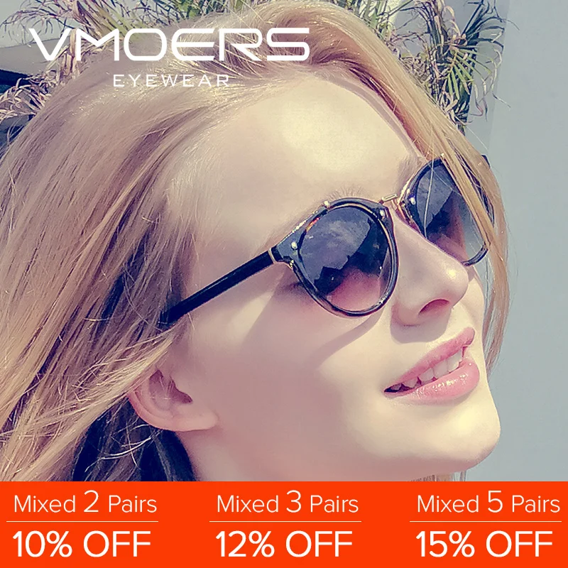 VMOERS Женские винтажные Круглые Солнцезащитные очки женские модные 2018 оттенков