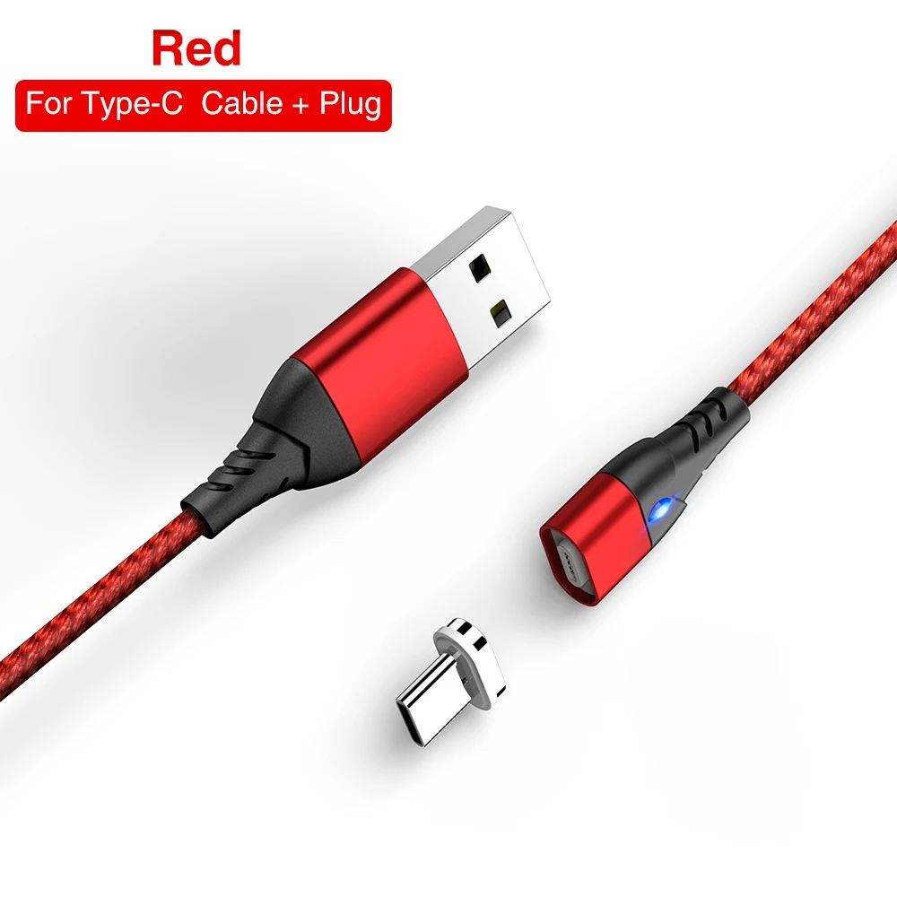 Red for Type c KISSCASE 3A быстрая передача данных зарядный Магнитный кабель многоцелевой Micro usb type C кабель Зарядное устройство USB C адаптер Универсальный - Цвет: Red for Type c