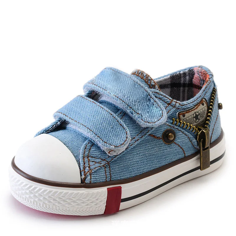 Spring Autumn Jeans Kids Shoes Low-top Denim Children Sneakers for Boys Girls Breathable Baby Infant Canvas Sport CSH248 | Детская