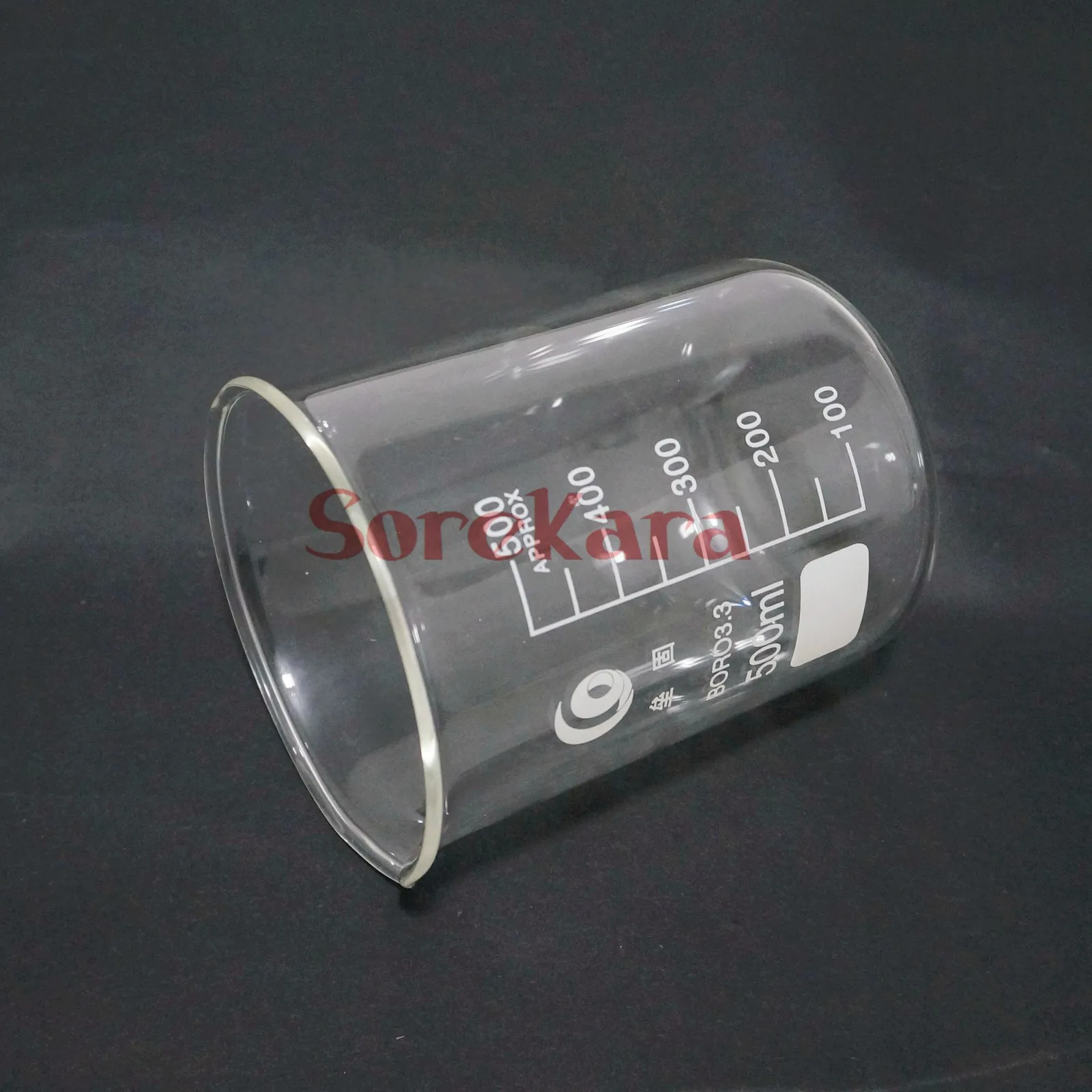 500ml Low Form Beaker Chemistry Laboratory Borosilicate Glass Transparent Thickened with spout | Канцтовары для офиса и дома
