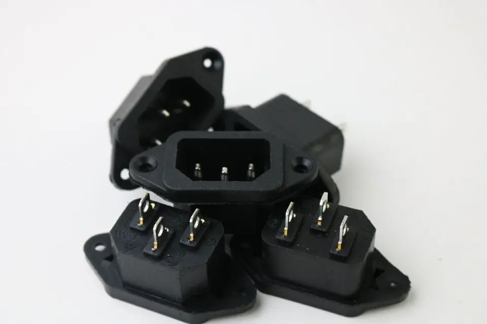 5 шт. 3P IEC 320 C14 с разъемом папа Панель Мощность входные гнезда разъёма AC 250V 10A|connector