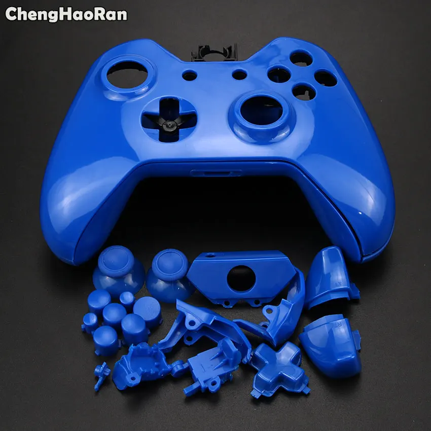 Blue ChengHaoRan для microsoft Xbox One Xboxone беспроводной контроллер хромированный полный корпус Оболочка Чехол комплект с кнопкой+ Внутренняя Рамка - Цвет: Blue