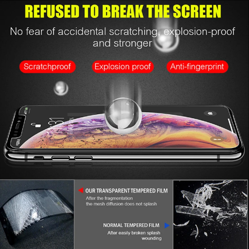 SRLEEKING закаленное стекло для iPhone XS Max XR X 5c 5S 6s 4 4S жесткая Защитная пленка экрана 6 7 8