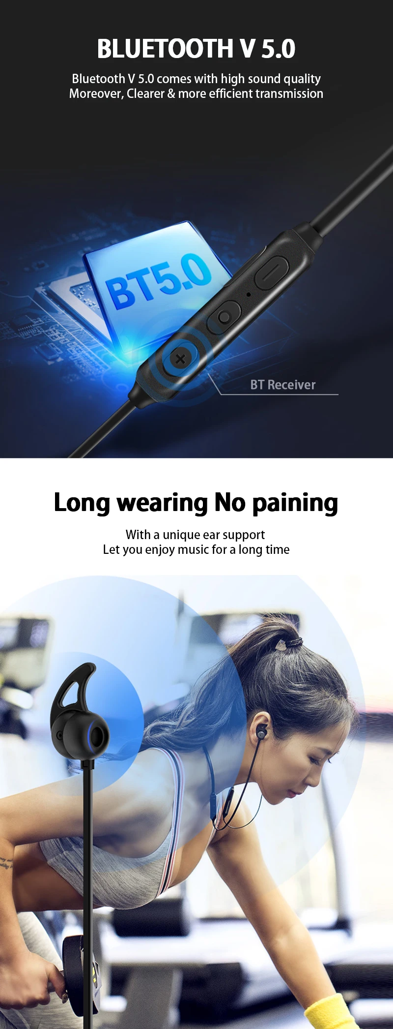 Lenovo X3 Bluetooth наушники спортивные Беспроводные наушники с BT V5.0 IPX4 водонепроницаемый и устойчивое 3D стерео объемный