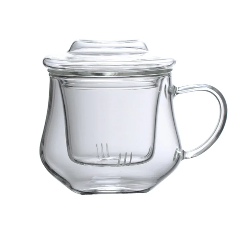 Термостойкая стеклянная чашка 330 мл чайник с фильтром крышки/ситечком кофе