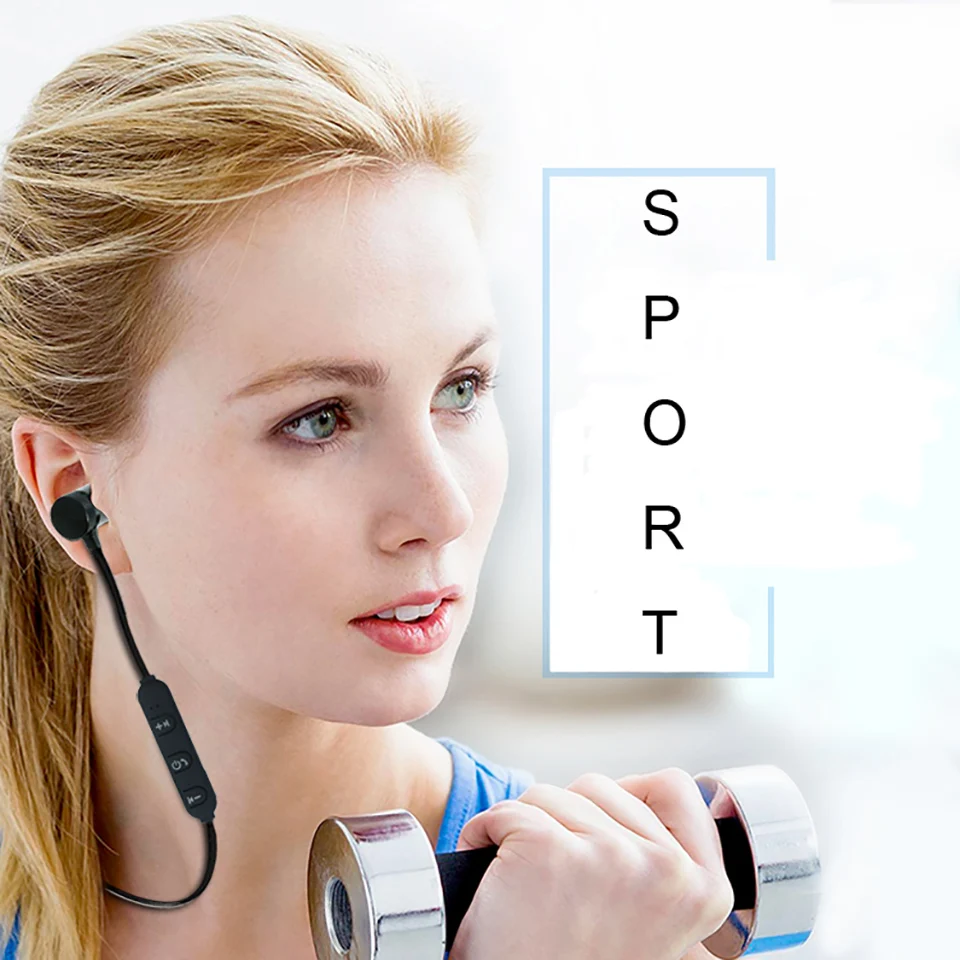 Беспроводные bluetooth наушники Металлические Магнитные стерео Бас Наушники