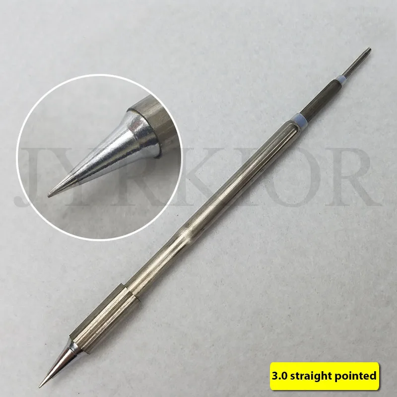 3.0 Straight pointed Jyrkior электрический паяльник сварочные наконечники для T12-11 цифровая Бессвинцовая паяльная станция сменная сварочная насадка - Цвет: 3.0 Straight pointed