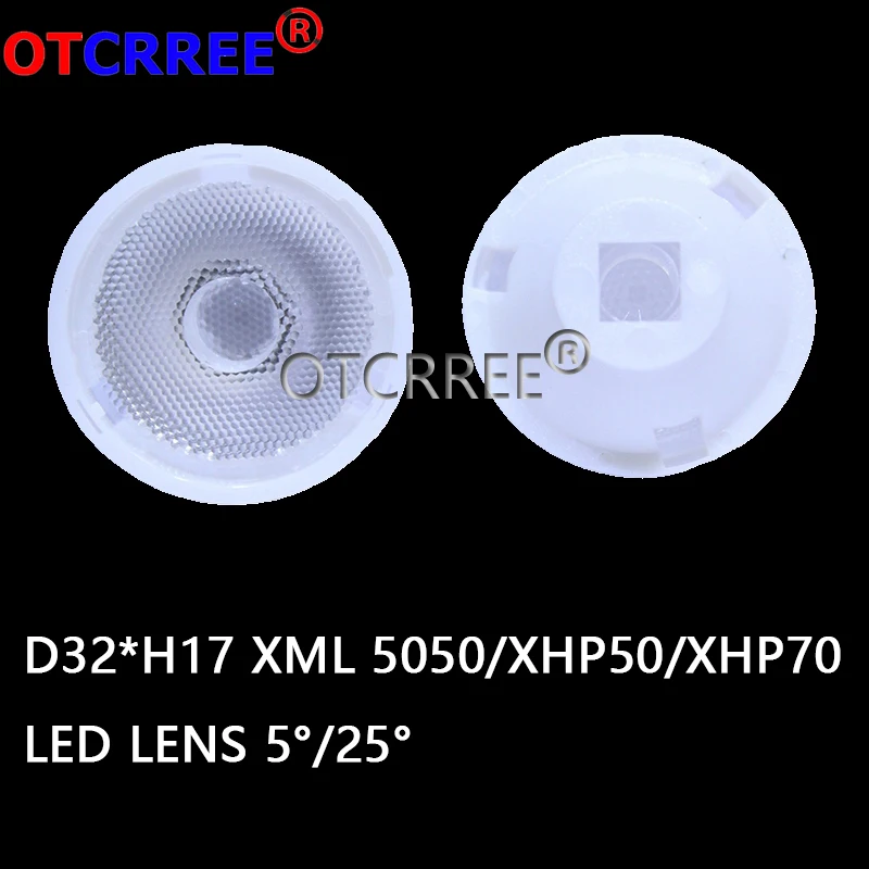 1 шт. CREE XML T6 XHP50.2 XHP70.2 XHP50 XHP70 MK-R MKR 5050 7070 Led объектив оптического класса PMMA Led объектив 32 мм рефлекторный коллиматор