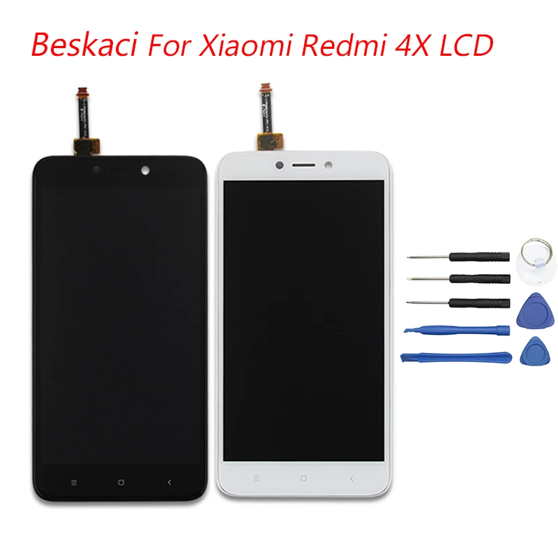 Beskaci 5 0 дюймов экран для Xiaomi Redmi 4X ЖК дисплей сенсорный с рамкой в сборе Xiomi
