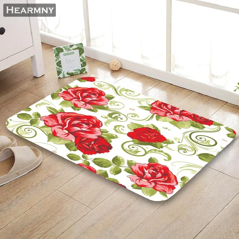 HEARMNY Новое поступление коврик для дома с розой Противоскользящий