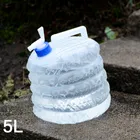 Открытый 5л грузовик ведро пластиковое телескопическое хранение складной мешок воды кран PE Питьевой Кемпинг посуда мочевой пузырь контейнерный мешочек