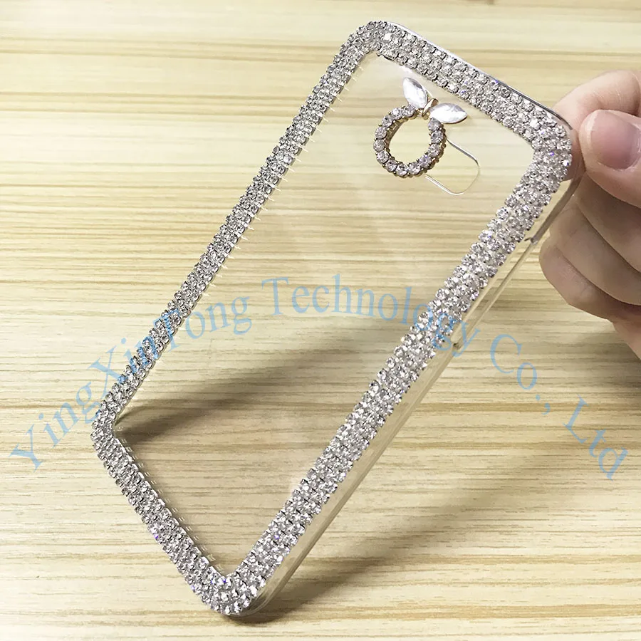 Роскошный блестящий прозрачный чехол со стразами для Samsung Galaxy A5 2017 ультратонкий