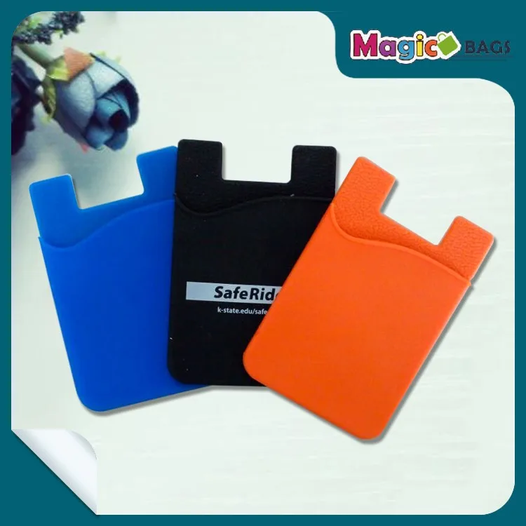 Бесплатная доставка логотип на заказ 1 цвет силиконовый кошелек для телефона