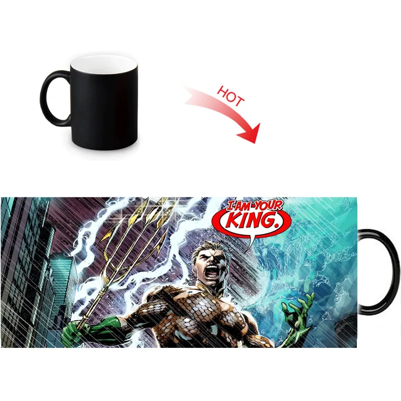 fun Aquaman pattern mugs magic color changing coffee mug customized tea milk cup gift idea 350ml | Дом и сад