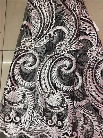 GOLD High Quality African Lace Fabric 2018 Embroidered Frence Fabrics Nigerian Guipure Cord With Stones | Дом и сад
